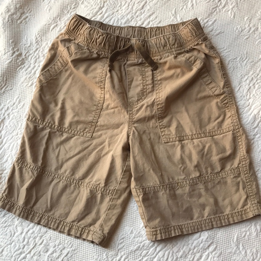 2 pack- Elastic waist khaki and gray shorts